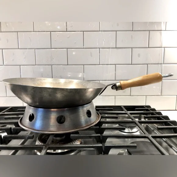 Wok 14 carbon steel 2 pc. Cookware Kitchen & Home Cookware Collectible Cookware